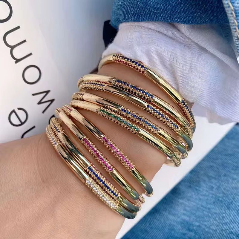 Armbåndssæt "Rainbow Glow" (Mix af Farvede Sten) - Imagem 4