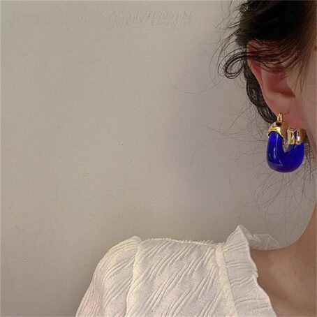 Chunky U-form Harpiks Hoop Ørering m/ Guldbladslukning – Krystal Klar (cópia)